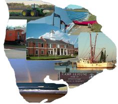 a collage of pictures with buildings, boats, and rainbow in the background is a map of rhode