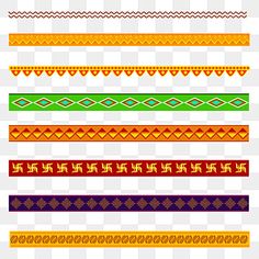 different types of borders and ribbons on a white background, borders, borders, patterns png and psd