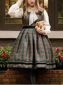 School Lolita Dresses – Lolita School Uniform | Lolitain Winter Tank Top, Dress School, Ode To Joy, Christmas Plaid, School Style, Tank Top Dress, Plaid Christmas, Lolita Dress, School Fashion