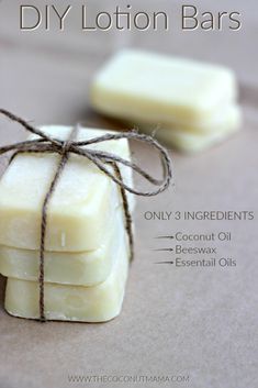 homemade diy lotion bar recipe with coconut oil