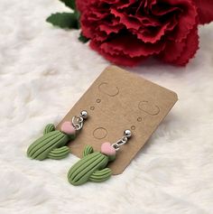 Beautiful Cherries Earrings Heart Cactus, Earring Fashion, Cactus Earrings, Cherry Earrings, Stud Earring, Jewelry Earrings Studs, Beautiful Earrings, Favorite Jewelry, Cactus