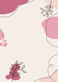 an abstract floral background with pink flowers and leaves