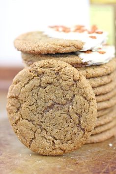 several cookies stacked on top of each other