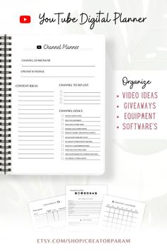 a planner with the text, you're the digital planner and video ideas giveaways