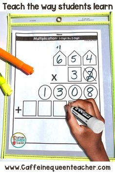 Differentiated method for teaching students multi-digit multiplication using visual organizers, shapes, and colors. 2 Digit By 2 Digit Multiplication Activities, Multiplying 3 Digit By 2 Digit, Long Multiplication Anchor Chart, Multiplication Anchor Chart 5th Grade, Teaching Long Multiplication, Multiple Digit Multiplication, Fourth Grade Division, 2 Digit Multiplication Activities