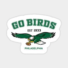 an eagle with the words go birds est 1933 philadelphia