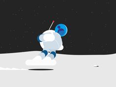 an image of a robot on the moon