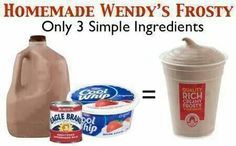 an image of the ingredients for homemade wendy's frosty