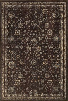 an area rug with brown and beige colors