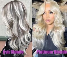 Ash Blonde Vs Platinum Blonde, What's The Difference? – Cynosure Hair Blonde Shades, Popular Hair, Curly Hair Types, Mixed Hair, Cool Blonde, Red Wigs, Ombre Wigs, Shades Of Blonde, Colored Wigs