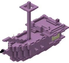 an image of a purple object that looks like it is made out of legos