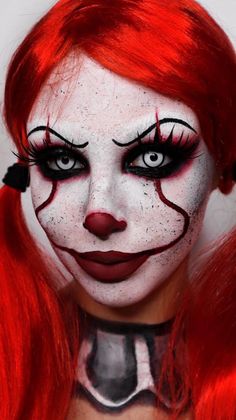 Scary Clown Costume, Horror Halloween Costumes, Creepy Halloween Makeup, Cute Halloween Makeup