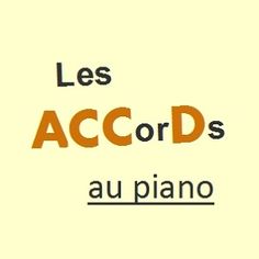 the words les accords are written in orange