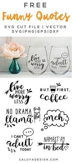 free funny quotes svg cut file for silhouettes