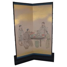 2-panel Asian screen sitting in a custom wood frame. The screen can be used with out the wood frame. Asian Screen, Custom Wood Frames, Home Building Design, Antique Design, Building Design, Custom Wood, Home Accents, Building A House, Wood Frame