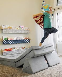 Nugget Reading Nook, Nugget Creations, Playroom Diy, Nugget Ideas, Not All Heroes Wear Capes, Play Couch