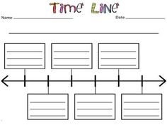 a blank time line is shown with arrows