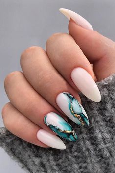 30 Wow Wedding Nail Ideas ❤ nail ideas wedding white nails with marble blue paint and gold nailartist_natal #weddingforward #wedding #bride #weddingnails #nailideas Wow Wedding, Wedding Nail Ideas, Coco Nails, Wedding Nail, Marble Nails, Gel Nail Designs, Pretty Acrylic Nails, Nail Designs Summer, Nail Polishes