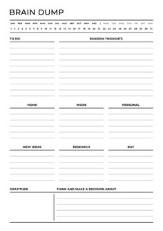 #organisation, #daily_list_template, #bujo_brain_dump_layout, #work_planner_printable_free, #brain_dump_planner, #daily_to_do_list_template_free_printable, #free_brain_dump_printable, #braindump_template, #work_to_do_list_template Career Development Plan Template, Braindump Template, Work To Do List Template, Getting My Life Together List Template, Brain Dump Template Free Printables, To Do List Template Free Printable, Daily Brain Dump, Goals Planner Template, Gtd Planner