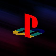 the playstation logo is shown on a dark background