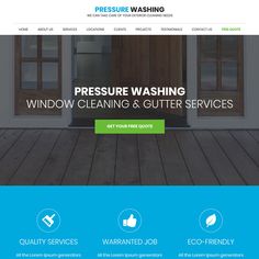 the wordpress website for pressure washing is clean and ready to be used by customers