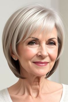 17+ Trending Hairstyles Woman Over 60 in 2025 2 Short Hairstyle Women Over 60, Styles For Women Over 60, Grey Hair Care, Stacked Haircuts, Hair Contouring, Short White Hair, Flattering Hairstyles, Hairstyles For Women Over 60, Layered Haircuts For Medium Hair