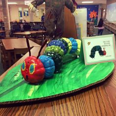 the very hungry caterpillar is on display