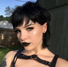 Microbangs Mullet, Really Short Hair With Bangs, Chic Mullet, Spooky Hair, Ashley Renee, Instagram Pro, Mom Hair