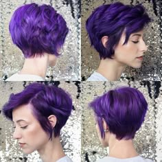 Long Pixie Cut, Short Haircut Styles, Cute Short Haircuts, Long Pixie, Short Wavy Hair, Haircut And Color, Penteado Cabelo Curto, Cute Hairstyles For Short Hair, Grunge Hair