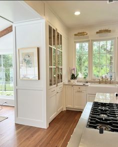 the kitchen is clean and ready for us to use in its new owner's home