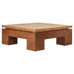 a square wooden table with two legs and a top that is made out of wood