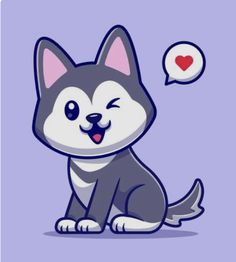 a cartoon cat with an i love heart on it's chest, sitting down