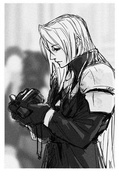 Sephiroth Drawing, Sephiroth Fanart, Final Fantasy Sephiroth, Art Final, Advent Children, Final Fantasy Artwork, Fantasy Male