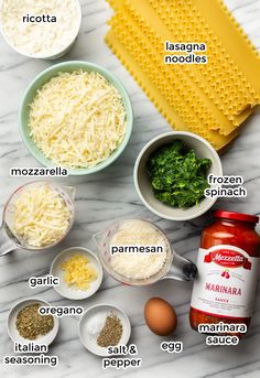 the ingredients for this recipe include eggs, parmesan cheese, and spinach