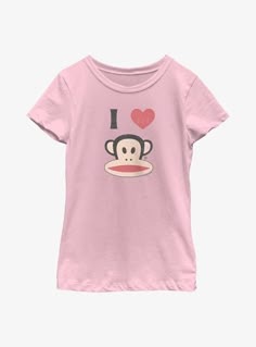 100% CottonWash cold; dry lowImportedListed in youth sizes Monkey Logo, Trending Graphic Tees, Colorful World, Paul Frank, Past And Present, Top Graphic Tees, Kids Outfits Girls, Four Leaf Clover, Dream Clothes