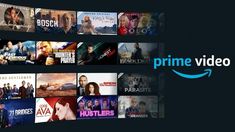 the amazon prime video logo is shown in front of an image of movies and tv