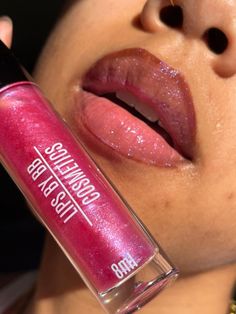 You know she is that girl 💘👄💅🏽Sink your lips into this color shifting baddie of a lip gloss💜💖 💖 Subtle pink tint - shimmery finish 💖 Holographic color shifting gloss - pink, purple + even blue!💖 Non-sticky, hydrating + moisturizing formula💖 One swipe chunky wand applicator💖 Sweet, yummy scent Ingredients: Vegan lip gloss base (Hydrogenated Polyisobutene, Ethylene/Propylene/Styrene Copolymer, Butylene/Ethylene/Styrene Copolymer, Pentaerythrityl Tetra-di-t-butyl Hydroxyhydrocinnamate), Lip Gloss With Glitter, Pink Lip Gloss Aesthetic, Purple Lip Gloss, Lip Gloss Base, Holographic Color, Vegan Lip Gloss, Shimmer Lip Gloss, Best Lip Gloss, Lip Beauty