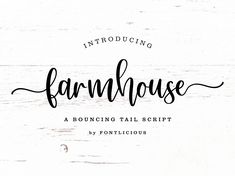 the handwritten font familyhouse is displayed on a white wooden background with black ink