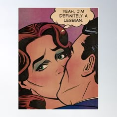 High-quality posters to hang in dorms, bedrooms or offices. Multiple sizes are available. Printed on 185gsm semi gloss poster paper. Additional sizes are available. Vday Art, Lesbian Stickers, Vintage Comic Art, Aesthetic Emo, Female Role Models, Lgbtq Funny, Wall Aesthetic, Vintage Comics, Journal Gift