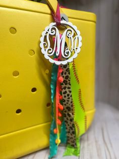 Bogg Bag Tassel, Sports Bag Tags, Softball Bags, Custom Bag Tags, Acrylic Monogram