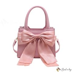 Bird in Bag - Popular small bags female new fashion crossbody bag simple bow handbag Spring Rectangular Bags With Bow, Pink Shoulder Bag With Bow For Everyday Use, Pink Shoulder Bag With Bow, Daily Use Shoulder Bag With Bow, Everyday Bow Satchel Bag, Everyday Satchel Bag With Bow, Chic Pink Shoulder Bag With Bow, Pink Bow Bag For Daily Use, Trendy Tote Bag With Bow