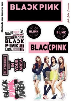 the blackpink stickers are all different colors