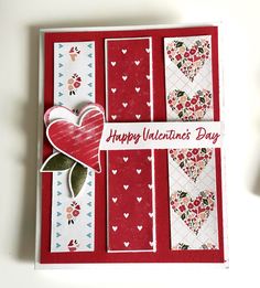 a valentine's day card with hearts and flowers