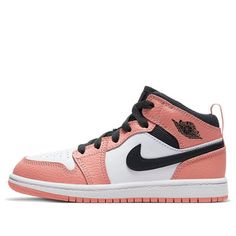 (PS) Air Jordan 1 Mid 'Pink Quartz' 640737-603 (AJ1/SNKR) Jordan 1 Mid Pink Quartz, Jordan 1 Mid Pink, Air Jordan 1 Mid, Jordan 1 Mid, Pink Quartz, Air Jordan 1, Jordan 1, Air Jordan, Grey And White