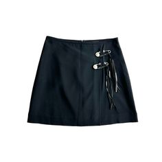 Versus Versace Safety Pin Black Mini Skirt Fabrication: Acetate, Rayon Blend Condition: Excellent Preowned Condition No Flaws Made In: Bulgaria Size: Fr 38 / Us 4 / Small Measurements: Waist 13.25” Hips 17” Length 16.25” #Versace #Gianniversace #Versusversace #Miniskirt Safety Pin Skirt, Versace Safety Pin Heels, Versace Skirt Set, Luxury Edgy Black Mini Skirt, Versace Metallic Skirt, Versace Mini Skirt, Versace Safety Pin, Versus Versace, Black Mini Skirt