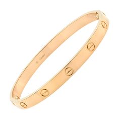 Cartier classic Love bracelet bangle in size 19. Crafted in 18k rose gold. Width: 6.1mm. New style screw system. Excellent pre-owned condition. Looks unworn. Recently got polished. Comes with a screw driver, travel pouch, polishing invoice from Cartier and Chronostore appraisal. Original box and papers are not included. Cartier Rose Gold, Cartier Love Bangle, Love Bangle, Classic Love, Cartier Bracelet, Love Bracelet, Cartier Love, Bracelet Bangle, Travel Pouch