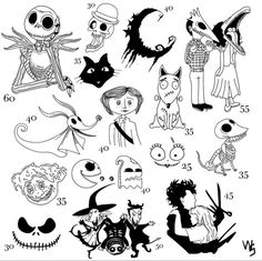 halloween coloring pages for kids with cartoon characters and numbers to match the number one on each page