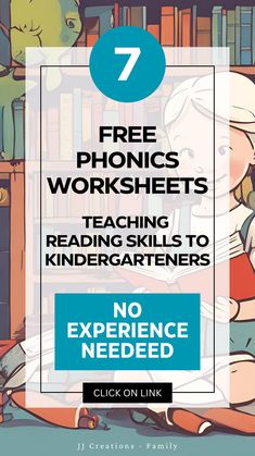 the 7 free phonics worksheets for teaching children to read