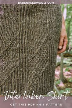 the knitting pattern for this skirt is very easy to knit and looks great on someone's body