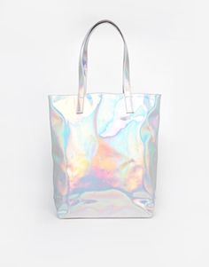 Iridescent Clothing, Holographic Bag, Lame Fabric, Bag Inspiration, Bucket Purse, Bag Mockup, Statement Bag, Fashion Wishlist, Pretty Bags